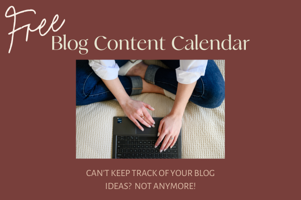 Free blog content calendar