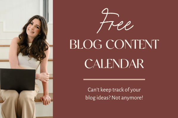 Free blog content calendar template