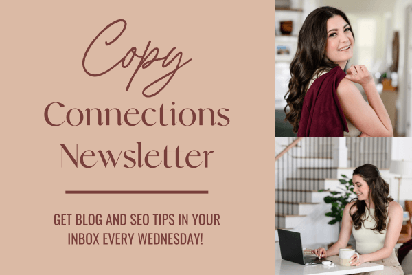 weekly newsletter with blog and seo tips
