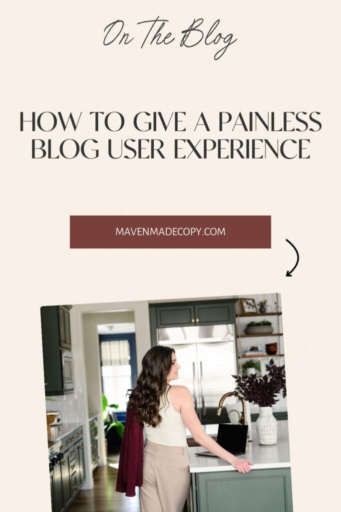 how to give a good blog user experience